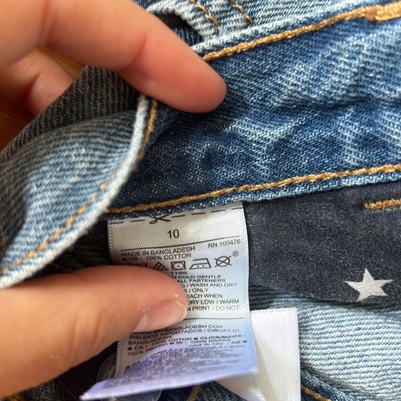 Old Navy Red,White and Blue jean shorts - Picture 3 of 3